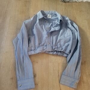 Urban Outfitters BDG Timmy Twist-Front Cropped Top Size S